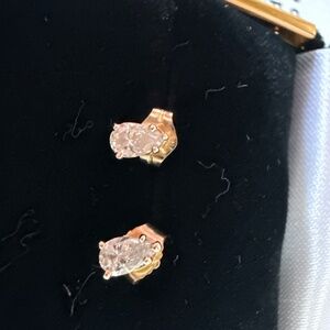 Diamond pear shaped, NWT, two beautiful matching studs of Lab created Diamonds.